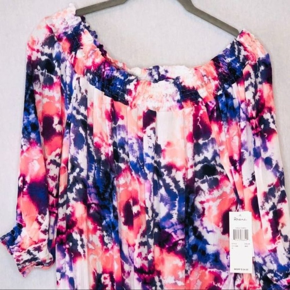 Raisins Cover Ups Tie Dye Torquay Smock Romper - Picture 2 of 7